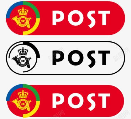 丹麦邮政标志图标图标