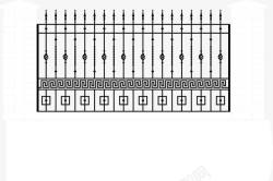 白色围墙铁艺围栏素材