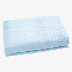 成人蓝色浴巾素材