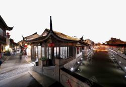 上海古镇夜景素材