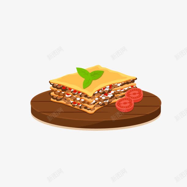 千层饼蔬菜png免抠素材_88icon https://88icon.com 千层饼 番茄 绿叶 菜板 蔬菜