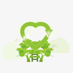 绿色循环能源树叶素材