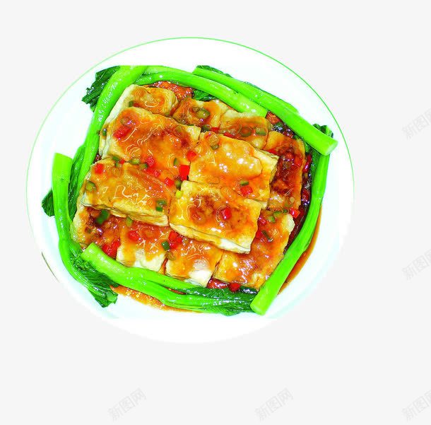 白菜煎豆腐png免抠素材_88icon https://88icon.com 产品实物 煎豆腐 绿白菜和豆腐 豆腐做法