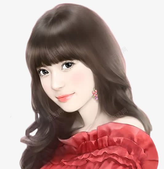 红色裙子可爱女孩png免抠素材_88icon https://88icon.com 可爱 女孩 红色 裙子