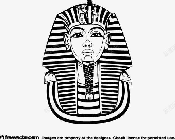 古埃及法老png免抠素材_88icon https://88icon.com 埃及壁画 法老像 矢量古埃及