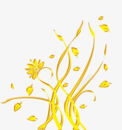 黄色抽象花纹素材