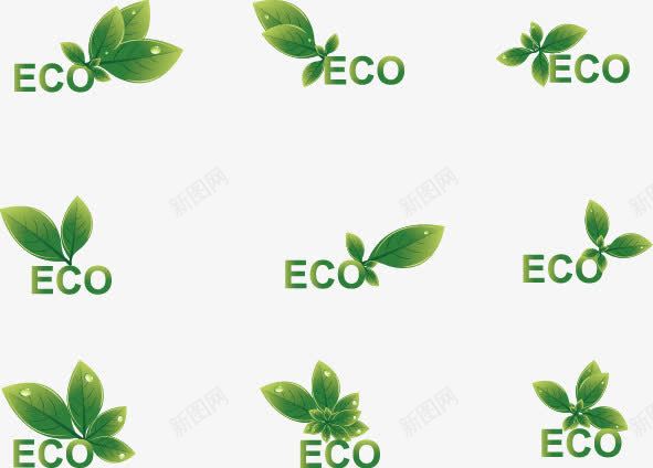 手绘ECOpng免抠素材_88icon https://88icon.com ECO 手绘 节能