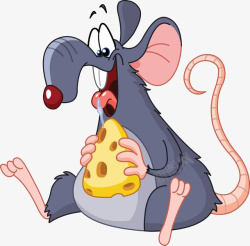 老鼠吃奶酪素材