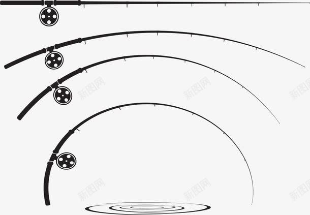 鱼杆矢量图ai免抠素材_88icon https://88icon.com 卡通鱼杆 钓鱼工具 鱼杆 矢量图