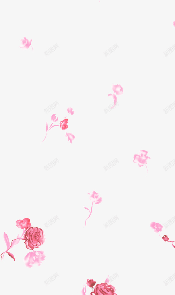 装饰多个粉色小花png免抠素材_88icon https://88icon.com 多个 小花 粉色 装饰