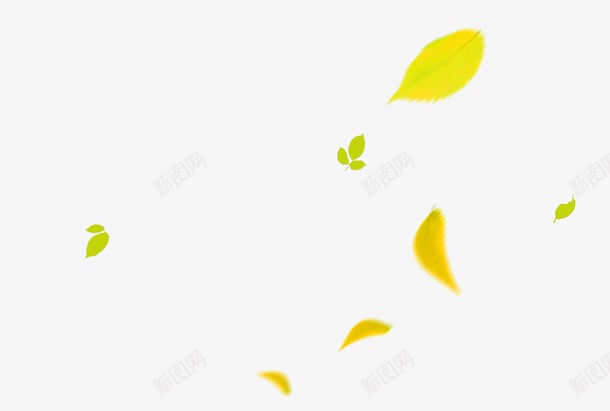 黄色清新树叶漂浮png免抠素材_88icon https://88icon.com 免抠PNG 树叶 清新 漂浮素材 黄色