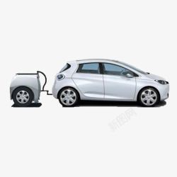 充电汽车实物节能环保素材