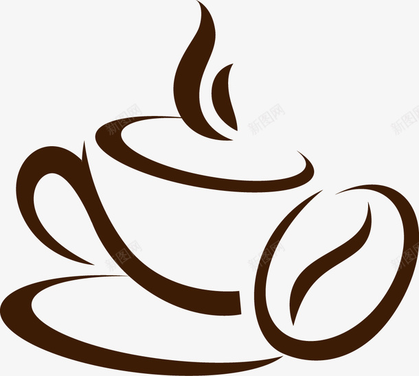 装饰咖啡杯矢量图eps免抠素材_88icon https://88icon.com 咖啡 装饰 装饰花纹 矢量图