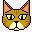 橙色的虎斑猫的图标图标