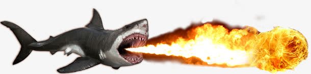 喷火鲨鱼png免抠素材_88icon https://88icon.com 沙鱼 海洋生物 火焰喷射 鲛 鲛鲨