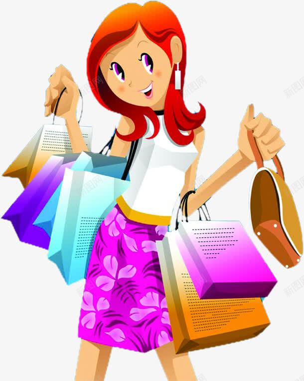 创意手绘才会逛街的时尚女郎png免抠素材_88icon https://88icon.com 创意 女郎 时尚