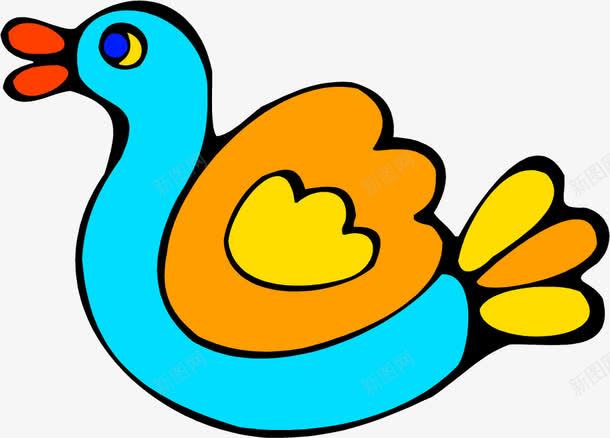 可爱小鸭子png免抠素材_88icon https://88icon.com 动物 卡通 可爱 家禽 彩绘 手绘 水彩画 简笔画 鸭子
