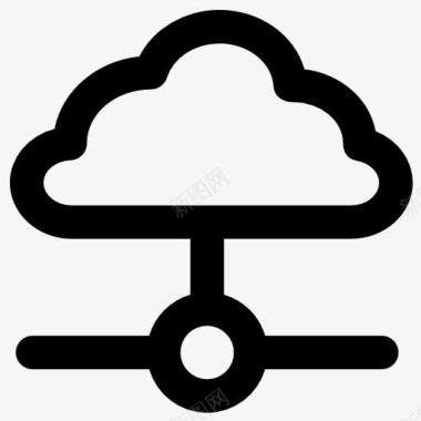 云数据海报云计算图标图标