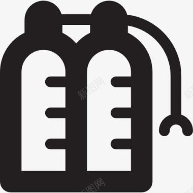 氧气瓶两个氧气瓶罩的图标图标