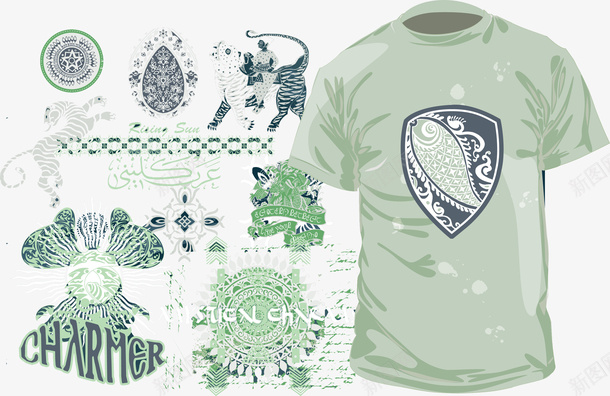 创意西式风格衣服图案矢量图eps免抠素材_88icon https://88icon.com 创意 创意图案 创意设计 图案设计 衣服 衣服创意 衣服图案 衣服设计 西式 风格 矢量图