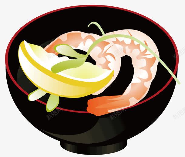 碗里的食物png免抠素材_88icon https://88icon.com 碗里的食物 粉色的大虾 绿色的蔬菜 食品 黄色的水果 黑色的碗