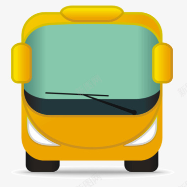 黄色的公共汽车vacationicons图标图标