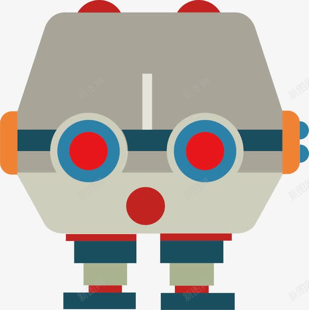 手绘可爱机器人png免抠素材_88icon https://88icon.com 创意 卡通 可爱 彩色图 手绘图 机器人 简单