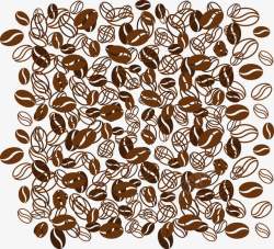 咖啡咖啡豆咖啡底纹矢量图素材