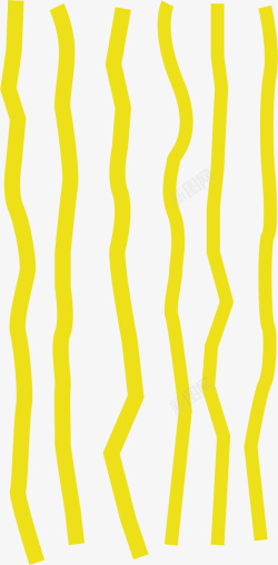手绘黄色线条矢量图素材