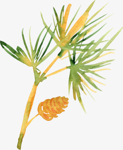 卡通手绘绿色树叶素材