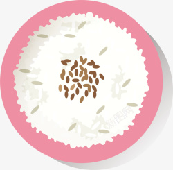 米饭法式美食大餐矢量图素材