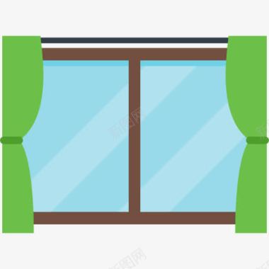 窗帘窗口图标图标