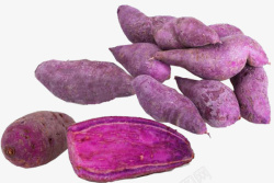 实物紫色红薯素材