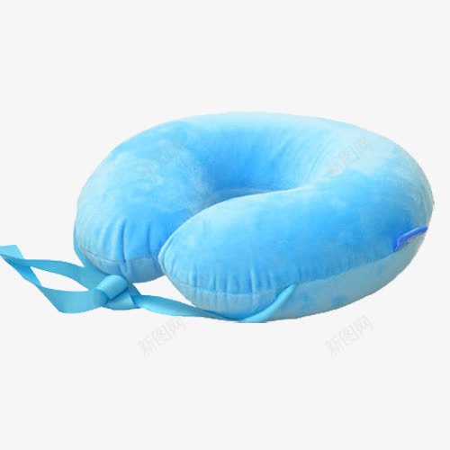 浅蓝色U型乳胶枕png免抠素材_88icon https://88icon.com U型枕 乳胶枕 产品实物 浅蓝色