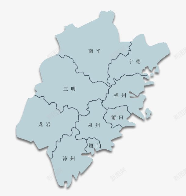福建省行政区划地图png免抠素材_88icon https://88icon.com 地图 福建地图 福建省地图