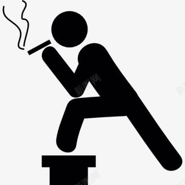 吸烟的人图标图标
