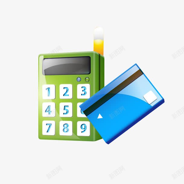 卡通刷卡机png免抠素材_88icon https://88icon.com 信用 信用卡 刷卡机 卡通 存储卡