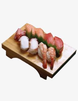 深海鱼肉虾仁寿司素材