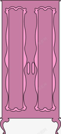 抽象粉色衣柜图案矢量图素材