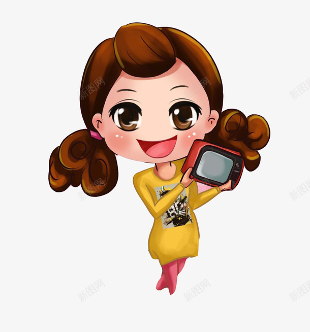 可爱卡通美女psd免抠素材_88icon https://88icon.com 卡通