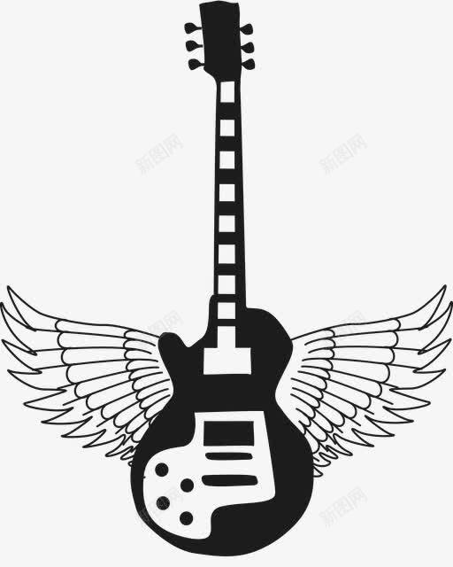 艺术音乐带翅膀的吉它图案png免抠素材_88icon https://88icon.com 吉它 带翅膀的吉它图案 艺术音乐 艺术音乐吉它图案 艺术音乐带翅膀的吉它图案