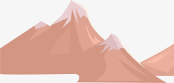 水彩山坡水彩肤色山脉矢量图高清图片