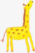 卡通插画动物长颈鹿素材