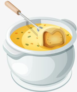 黄色汤汁手绘汤汁高清图片