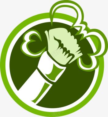 绿色网页化妆刷化妆品icon图标图标