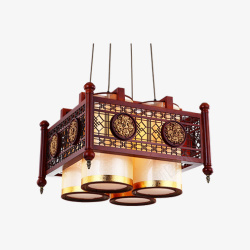 中式复古吊灯灯饰素材
