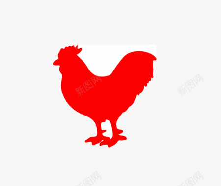 icon专家红色鸡矢量图图标图标