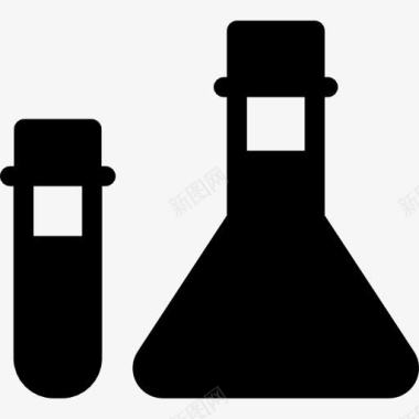 实验室实验试管和烧瓶图标图标