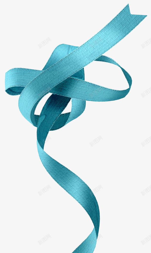 蓝色清新绸带装饰图案png免抠素材_88icon https://88icon.com 免抠PNG 清新 绸带 蓝色 装饰图案