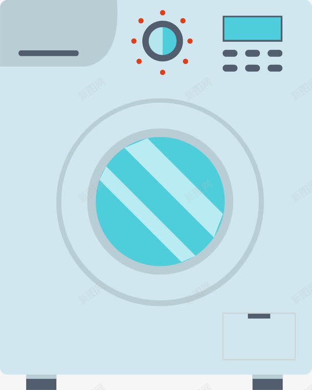 扁平化洗衣机矢量图ai免抠素材_88icon https://88icon.com 扁平化 洗衣机 矢量图